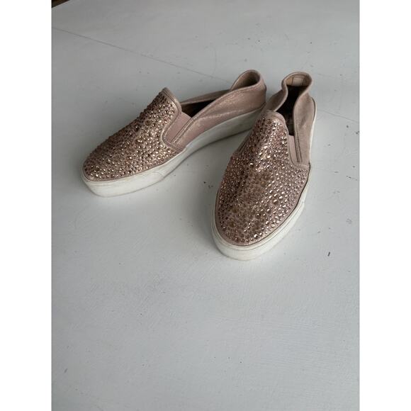 I.N.C. International Concepts Shoes Womens 7.5 M Sammee Slip On Gold Fabric - Picture 6 of 8